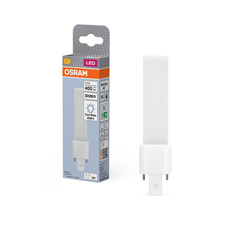 Osram / Ledvance LED Dulux S matt 130° 3,5-7W/840 kaltweiß 400lm G23 KVG AC