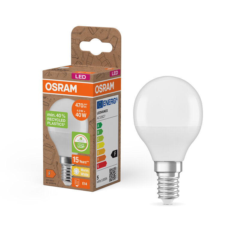 Osram / Ledvance LED Star Tropfen P matt 200° 4,9-40W/827 warmweiß 470lm E14 220-240V