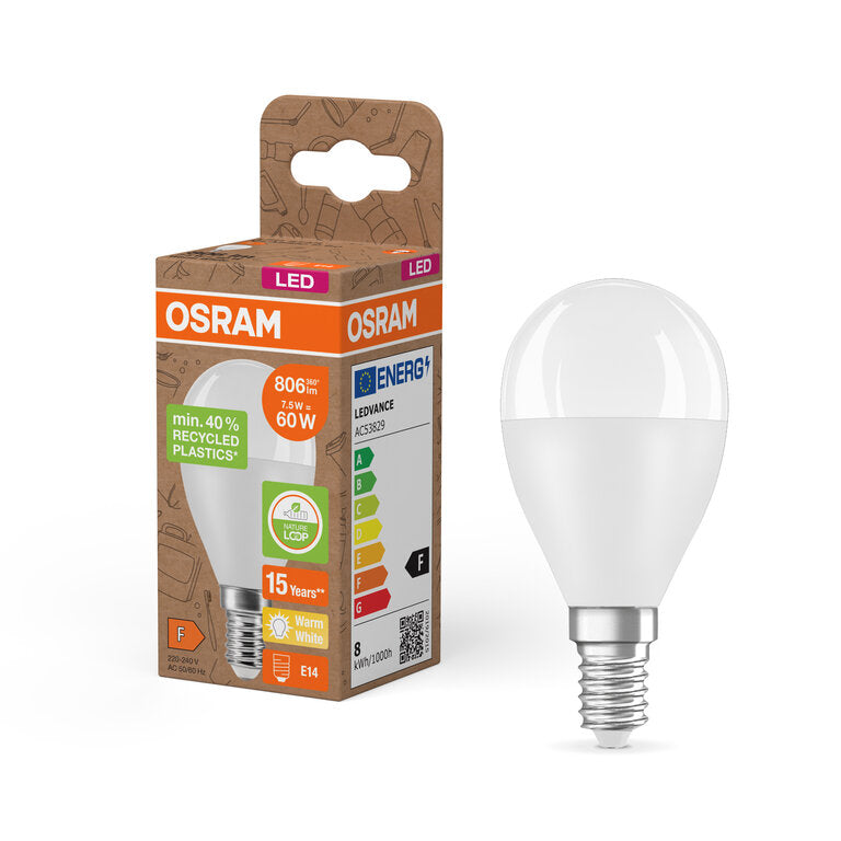 Osram / Ledvance LED Star Tropfen P matt 200° 7,5-60W/827 warmweiß 806lm E14 220-240V