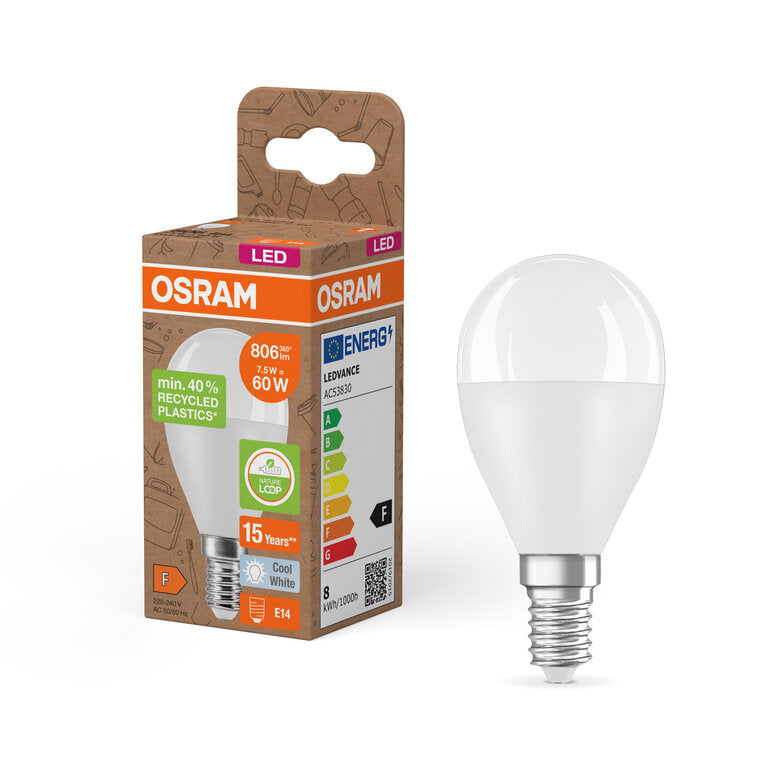 Osram / Ledvance LED Star Tropfen P matt 200° 7,5-60W/840 kaltweiß 806lm E14 220-240V