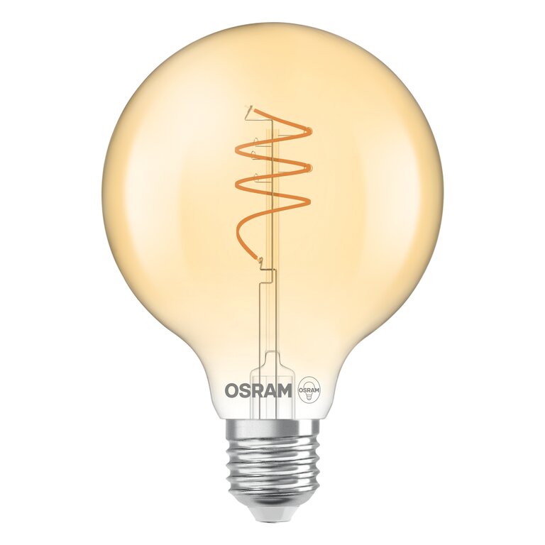 Osram / Ledvance LED Filament Vintage 1906 Globe G95 klar 300° Heart 3,4-40W/827 warmweiß 470lm E27 220-240V