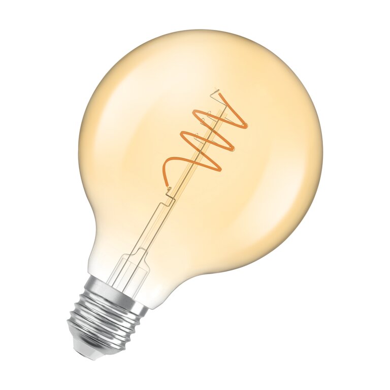 Osram / Ledvance LED Filament Vintage 1906 Globe G95 klar 300° Heart 3,4-40W/827 warmweiß 470lm E27 220-240V