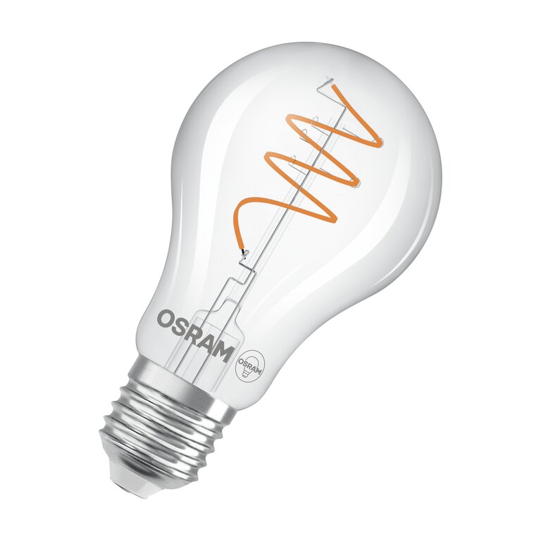 Osram / Ledvance LED Filament Vintage 1906 Classic A klar 300° Spiral 3,4-40W/827 warmweiß 470lm E27 220-240V