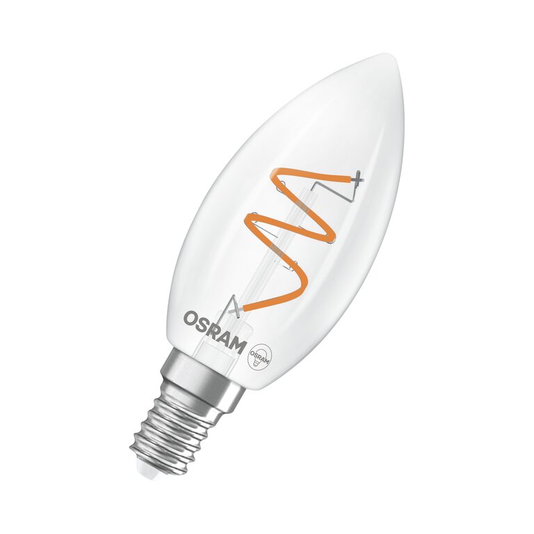 Osram / Ledvance LED Filament Vintage 1906 Kerze B klar 300° Spiral 3,1-28W/927 warmweiß 300lm E14 220-240V dimmbar