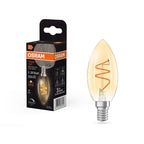 Osram / Ledvance LED Filament Vintage 1906 Kerze B klar 300° Spiral 3,5-28W/922 extra warmweiß 300lm E14 220-240V dimmbar