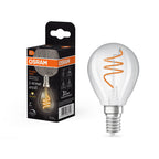 Osram / Ledvance LED Filament Vintage 1906 Tropfen P klar 300° Spiral 4,6-40W/927 warmweiß 470lm E14 220-240V dimmbar