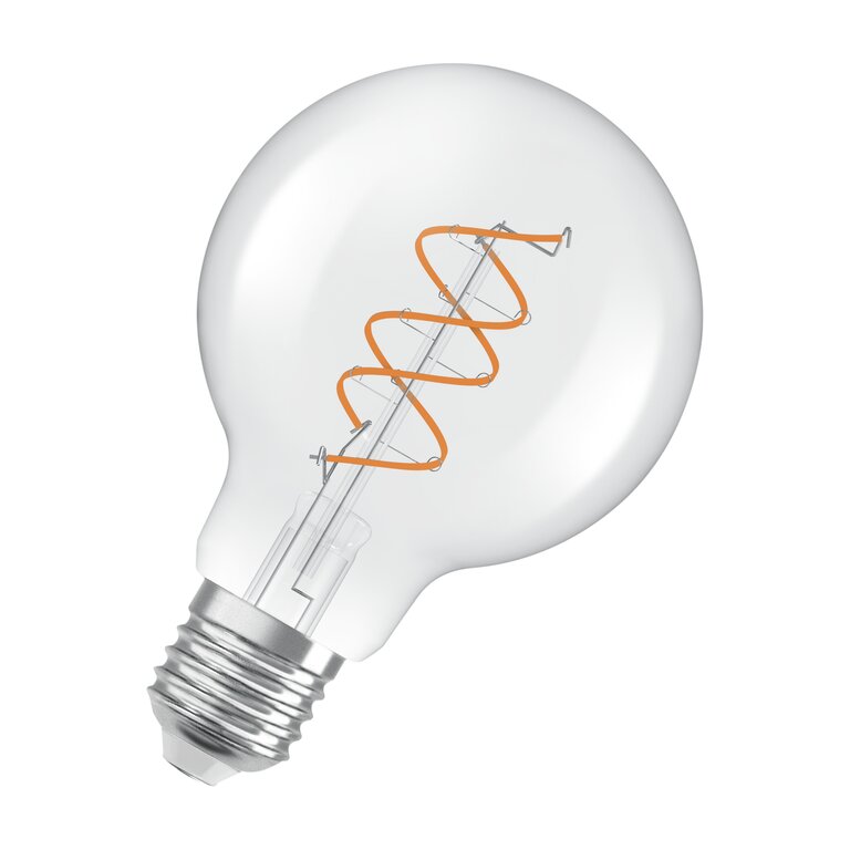 Osram / Ledvance LED Filament Vintage 1906 Globe G80 klar 300° Spiral 7,2-60W/927 warmweiß 806lm E27 220-240V dimmbar