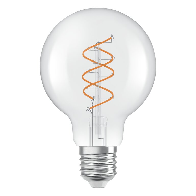 Osram / Ledvance LED Filament Vintage 1906 Globe G80 klar 300° Spiral 7,2-60W/927 warmweiß 806lm E27 220-240V dimmbar