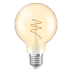 Osram / Ledvance LED Filament Vintage 1906 Globe G80 klar 300° Spiral 4,9-40W/922 extra warmweiß 470lm E27 220-240V dimmbar