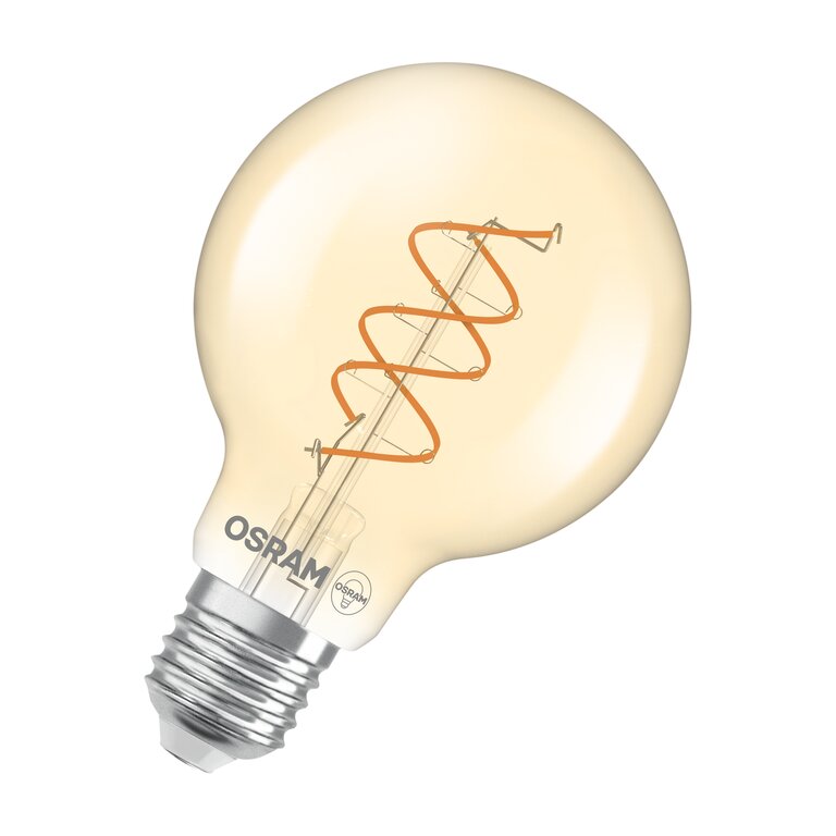 Osram / Ledvance LED Filament Vintage 1906 Globe G80 klar 300° Spiral 8-60W/922 extra warmweiß 806lm E27 220-240V dimmbar