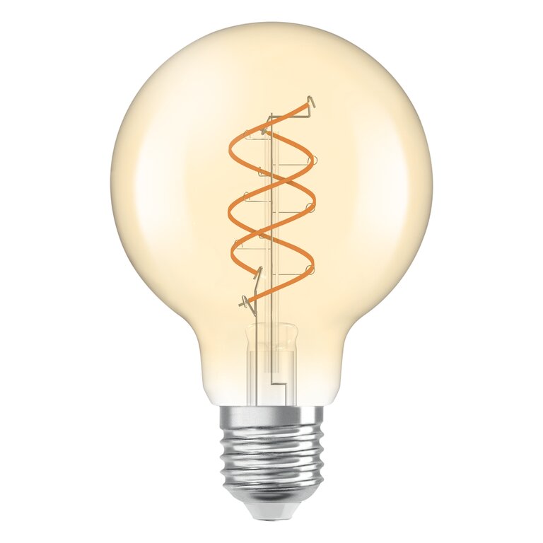 Osram / Ledvance LED Filament Vintage 1906 Globe G80 klar 300° Spiral 8-60W/922 extra warmweiß 806lm E27 220-240V dimmbar