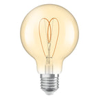 Osram / Ledvance LED Filament Vintage 1906 Globe G80 klar 300° Heart 4,9-40W/922 extra warmweiß 470lm E27 220-240V dimmbar
