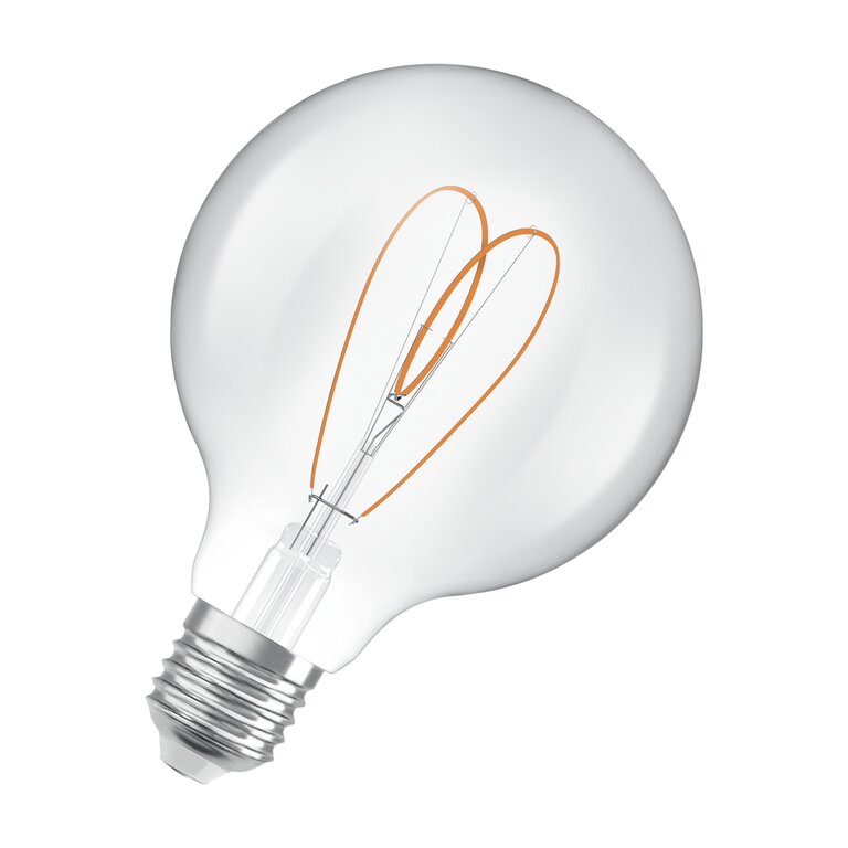 Osram / Ledvance LED Filament Vintage 1906 Globe G95 klar 300° Heart 7,2-60W/927 warmweiß 806lm E27 220-240V dimmbar