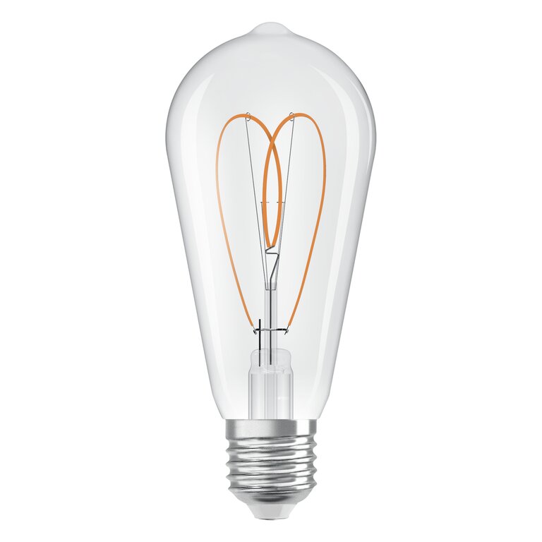 Osram / Ledvance LED Filament Vintage 1906 Edison ST klar 300° Heart 7,2-60W/927 warmweiß 806lm E27 220-240V dimmbar