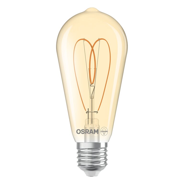 Osram / Ledvance LED Filament Vintage 1906 Edison ST klar 300° Heart 4,9-40W/922 extra warmweiß 470lm E27 220-240V dimmbar