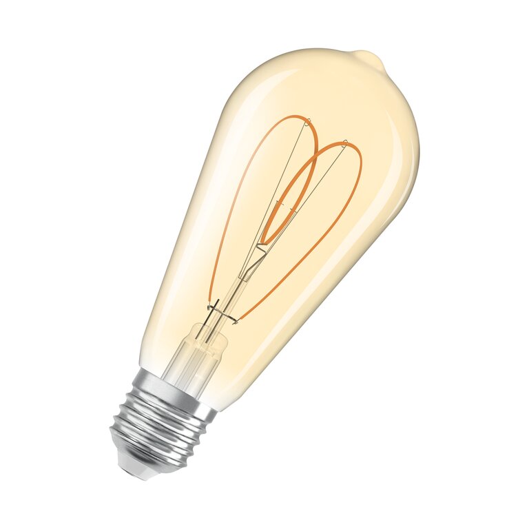 Osram / Ledvance LED Filament Vintage 1906 Edison ST klar 300° Heart 4,9-40W/922 extra warmweiß 470lm E27 220-240V dimmbar