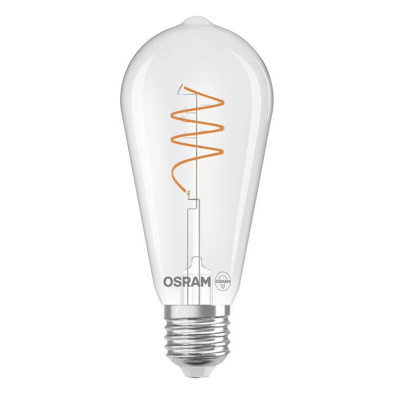 Osram / Ledvance LED Filament Vintage 1906 Edison ST klar 300° Spiral 3,4-40W/827 warmweiß 470lm E27 220-240V