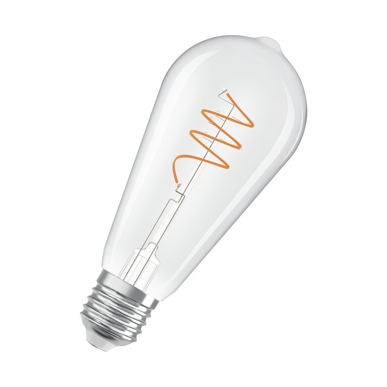 Osram / Ledvance LED Filament Vintage 1906 Edison ST klar 300° Spiral 3,4-40W/827 warmweiß 470lm E27 220-240V