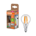 Osram / Ledvance LED Filament Tropfen P klar 330° UltraEfficient 1,2-25W/840 kaltweiß 255lm E14 220-240V