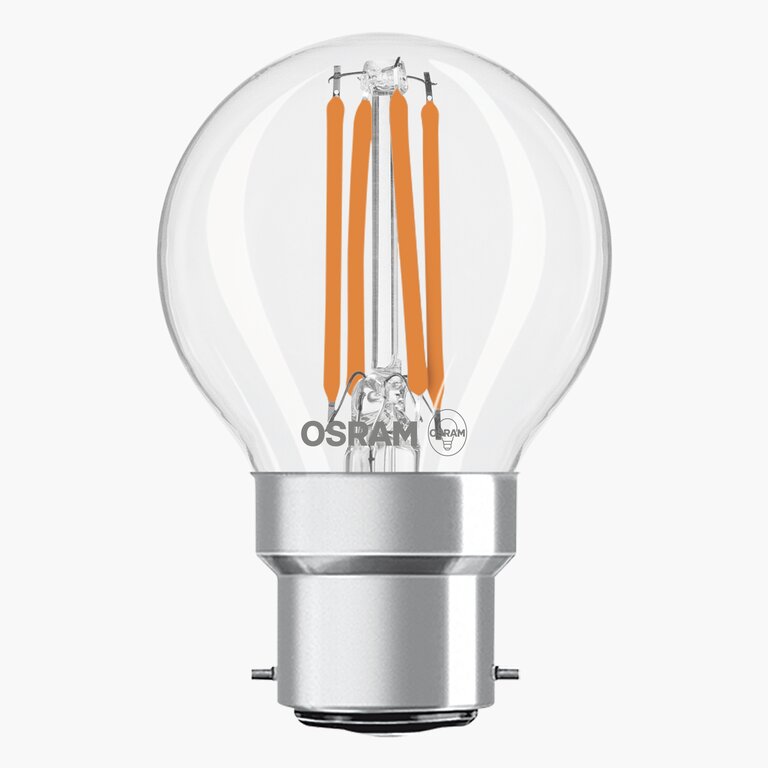 Osram / Ledvance LED Filament Star Tropfen P klar 300° 4-40W/840 kaltweiß 470lm B22d 220-240V