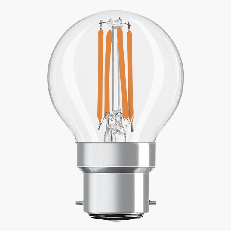 Osram / Ledvance LED Filament Star Tropfen P klar 300° 4-40W/840 kaltweiß 470lm B22d 220-240V