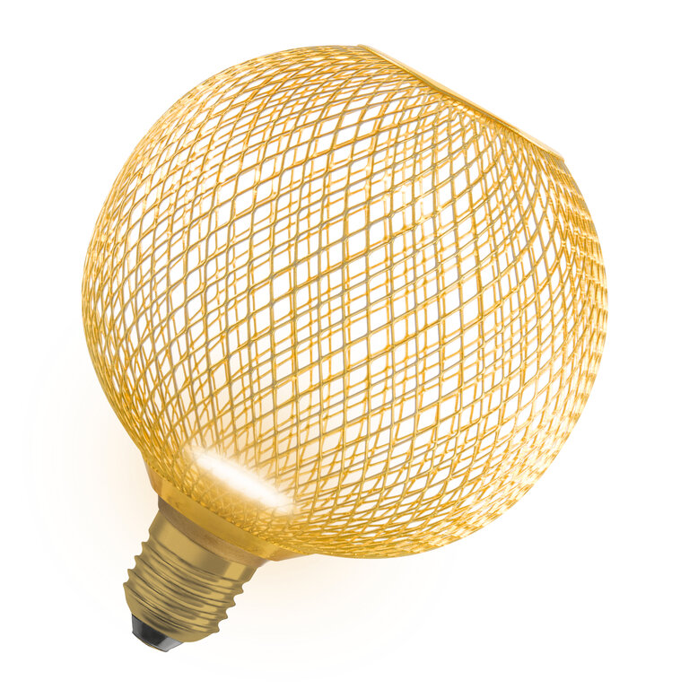 Osram / Ledvance LED Decor Globe matt gold 100° Flat 3,5-28W/827 warmweiß 300lm E27 220-240V