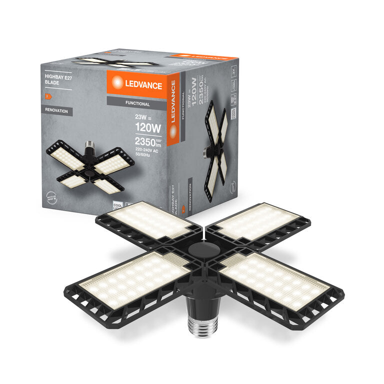 Osram / Ledvance LED Highbay Blade Deckenlampe 100° 23W/840 kaltweiß 2350lm E27 220-240V