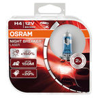 Osram HAL Night Breaker Laser H4 PKW +150% 60/55W 1650/1000lm 3900k P43t 12V 2er Pack