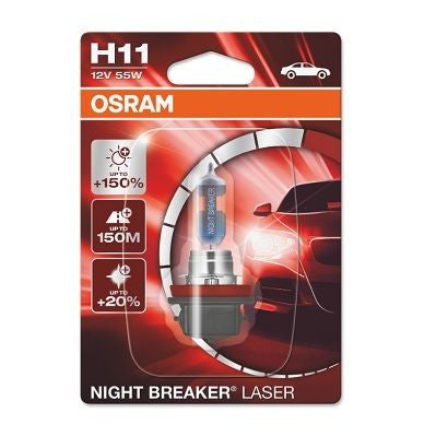 Osram HAL Night Breaker Laser H11 PKW +150% 55W 1350lm 3200k PGJ19-2 12V 1er Blister