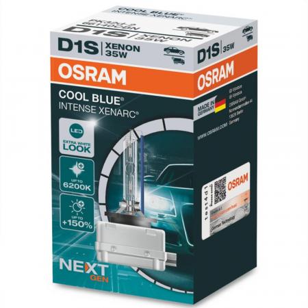 Osram HID Xenarc Cool Blue Intense Next Gen D1S PKW +150% 35W 3200lm bis 6200k PK32d-2 42V