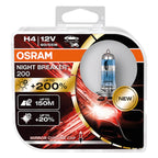 Osram HAL Night Breaker 200 H4 PKW +200% 60/55W 3900 k P43t 12V 2er Pack
