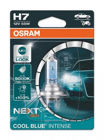 Osram HAL Cool Blue Intense Next Gen H7 PKW +100% 55W 1000lm bis 5000k PX26d 12V 1er Blister