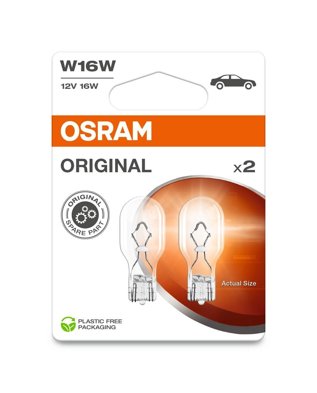 Osram AUX Original W16W PKW 16W 310lm W2.1x9.5d 12V 2er Blister