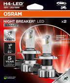 Osram LED Night Breaker Smart H4 PKW 21/20W 1650/1000lm 6000k P43t 12V 2er Pack