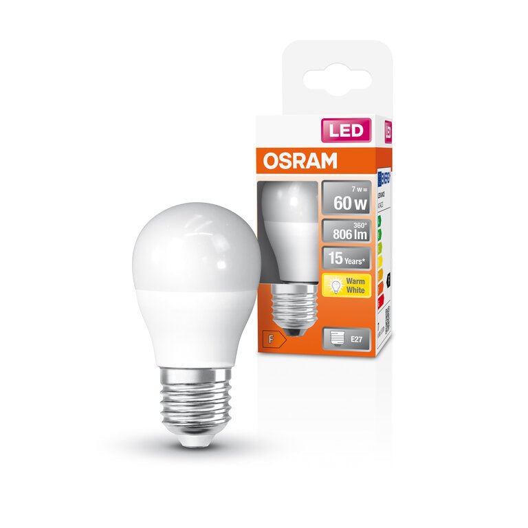 Osram / Ledvance LED Star Tropfen P matt 150° 6,5-60W/827 warmweiß 806lm E27 220-240V