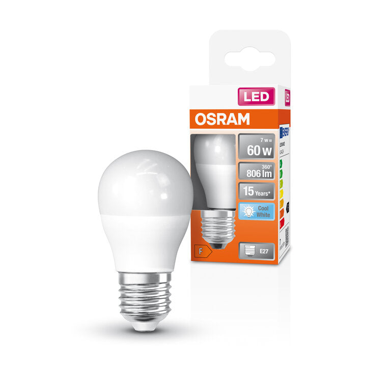 Osram / Ledvance LED Star Tropfen P matt 150° 6,5-60W/840 kaltweiß 806lm E27 220-240V