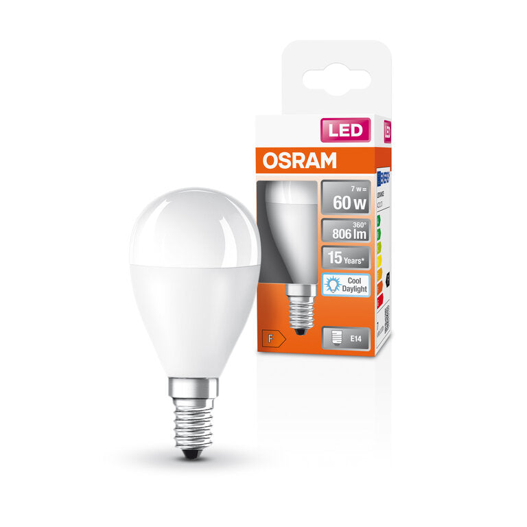 Osram / Ledvance LED Star Tropfen P matt 150° 6,5-60W/865 tageslichtweiß 806lm E14 220-240V