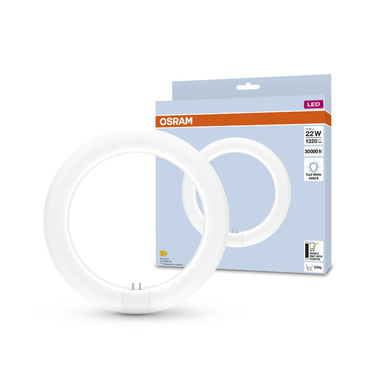 Osram / Ledvance LED Tube Ring T9 110° 11-22W/840 kaltweiß 1320lm G10q KVG AC 212mm