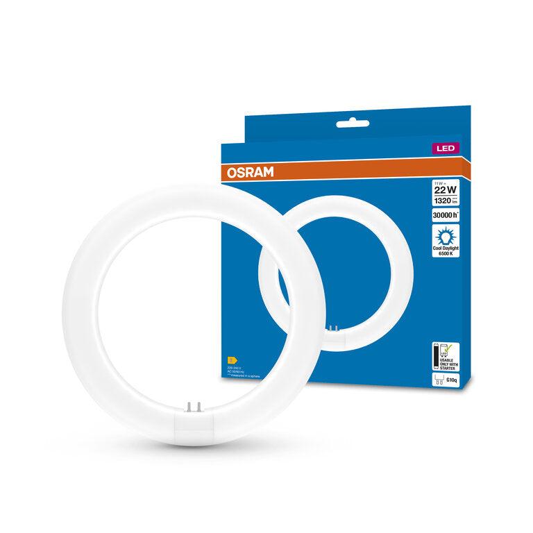 Osram / Ledvance LED Tube Ring T9 110° 11-22W/865 tageslichtweiß 1320lm G10q KVG AC 212mm