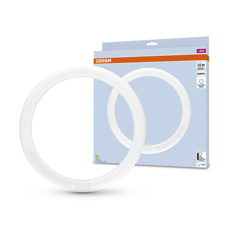 Osram / Ledvance LED Tube Ring T9 110° 18,3-32W/840 kaltweiß 2200lm G10q KVG AC 300mm