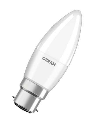 Osram / Ledvance LED Base Kerze B matt 220° 4,9-40W/827 warmweiß 470lm B22d 220-240V 3er Pack