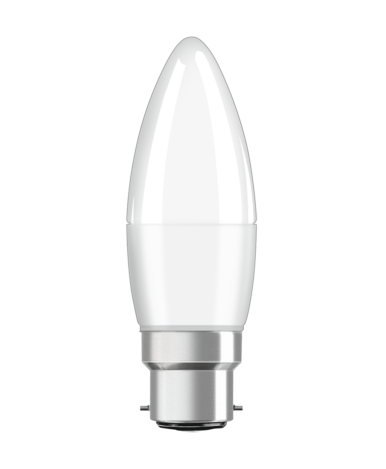 Osram / Ledvance LED Base Kerze B matt 220° 4,9-40W/827 warmweiß 470lm B22d 220-240V 3er Pack