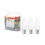 Osram / Ledvance LED Base Kerze B matt 220° 4,9-40W/827 warmweiß 470lm B22d 220-240V 3er Pack