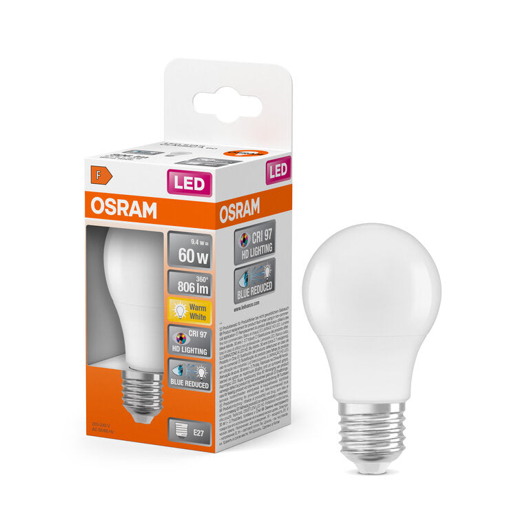 Osram / Ledvance LED Star Classic A matt 180° 9,4-60W/927 warmweiß 806lm E27 220-240V