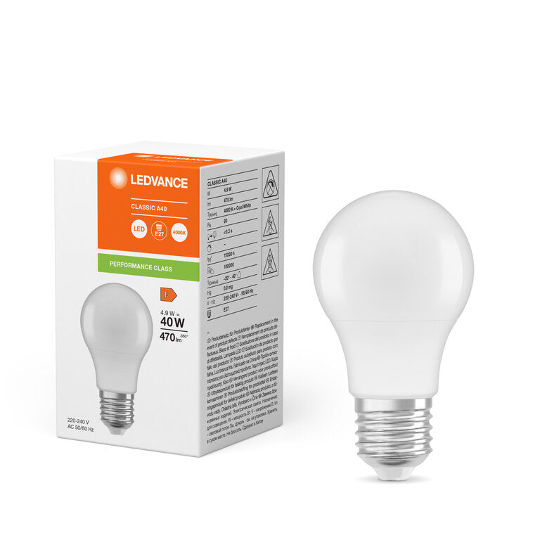 Osram / Ledvance LED Classic A matt 200° Performance 4,9-40W/840 kaltweiß 470lm E27 220-240V