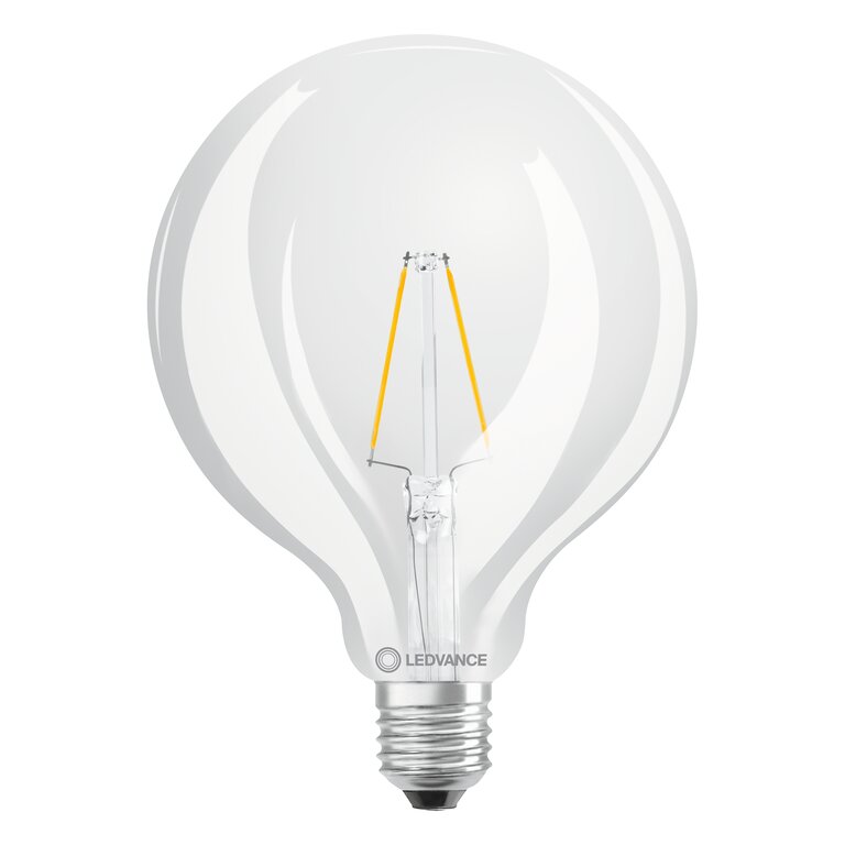 Osram / Ledvance LED Filament Globe G125 klar 300° Performance 2,5-25W/827 warmweiß 250lm E27 220-240V