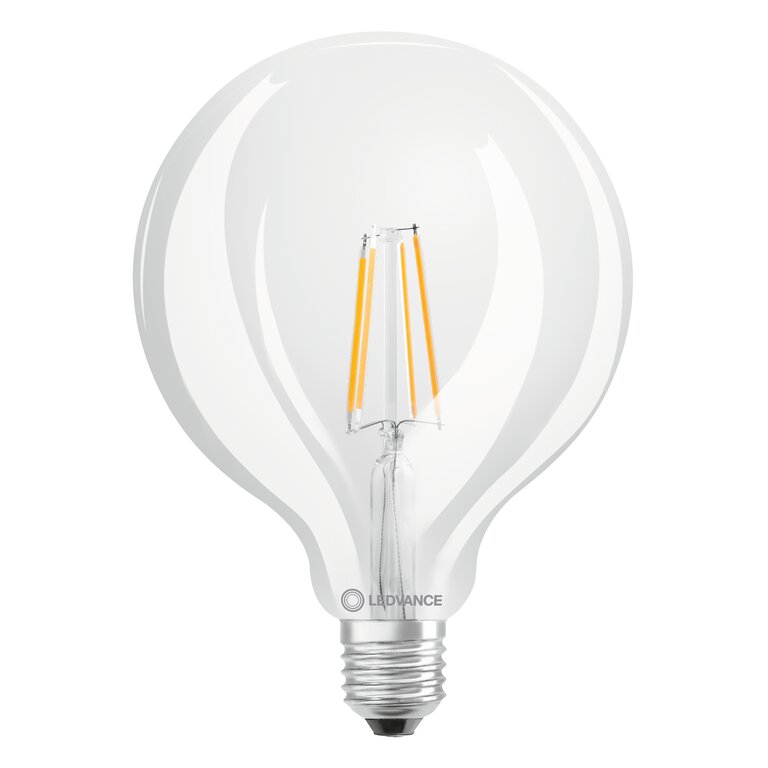 Osram / Ledvance LED Filament Globe G125 klar 300° Performance 7-60W/827 warmweiß 806lm E27 220-240V