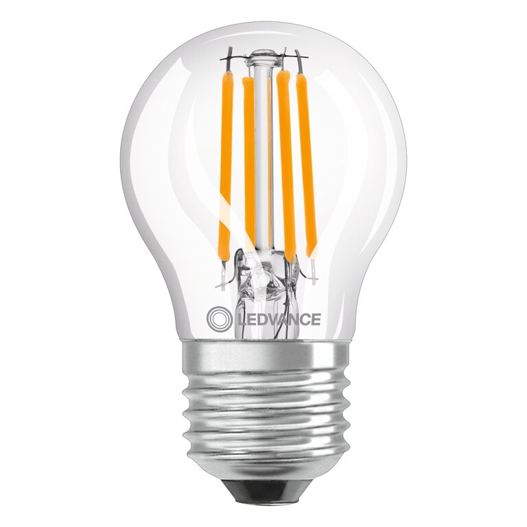Osram / Ledvance LED Filament Tropfen P klar 300° Performance 5,5-60W/827 warmweiß 806lm E27 220-240V