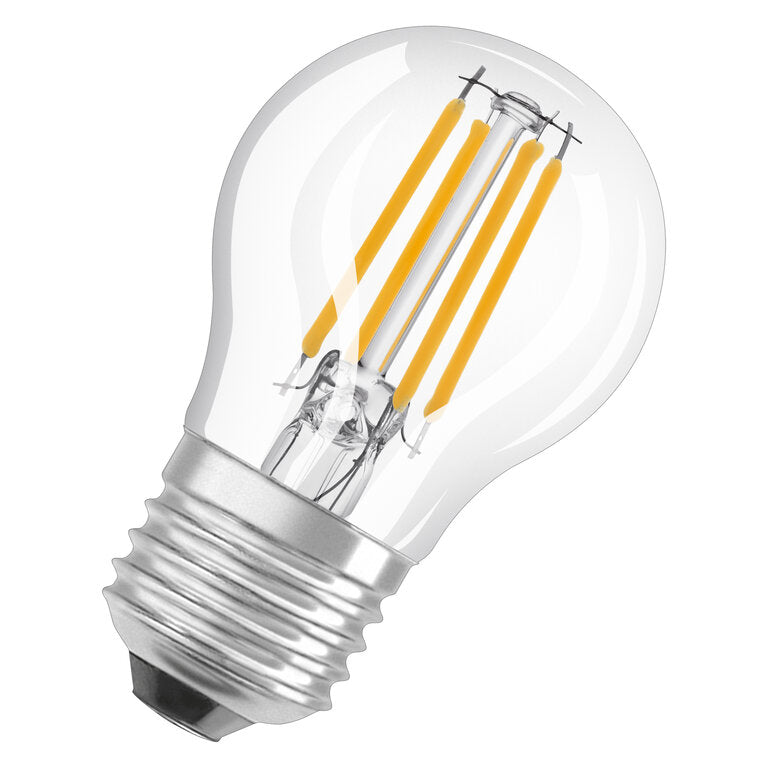 Osram / Ledvance LED Filament Tropfen P klar 300° Performance 5,5-60W/827 warmweiß 806lm E27 220-240V