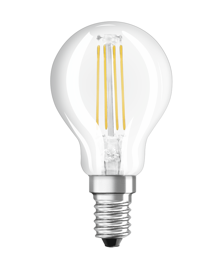 Osram / Ledvance LED Filament Tropfen P klar 300° Performance 5,5-60W/827 warmweiß 806lm E14 220-240V